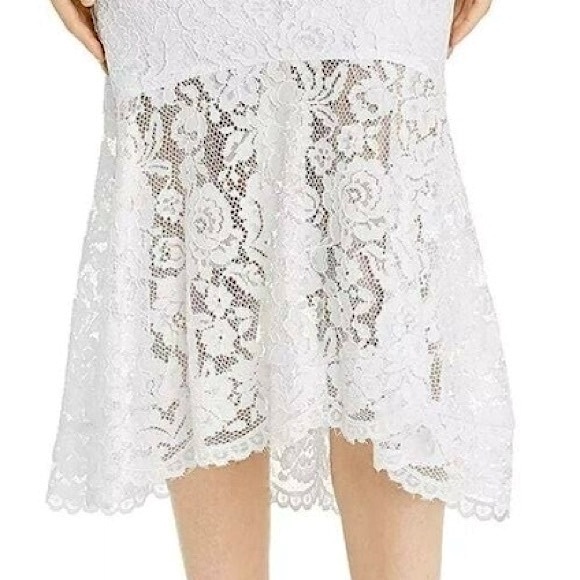 Nanette Lepore White Lace Mermaid Midi Dress Sz. 4 - Picture 10 of 12
